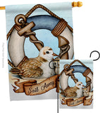 Sail Away Seagull - Nautical Coastal Vertical Impressions Decorative Flags HG192619 Made In USA