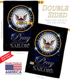 Pray United States Sailors - Military Americana Vertical Impressions Decorative Flags HG120066 Made In USA