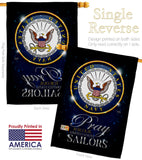 Pray United States Sailors - Military Americana Vertical Impressions Decorative Flags HG120066 Made In USA