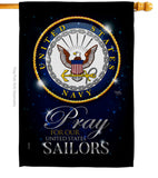 Pray United States Sailors - Military Americana Vertical Impressions Decorative Flags HG120066 Made In USA