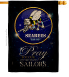 Pray United States Sailors - Military Americana Vertical Impressions Decorative Flags HG120070 Made In USA