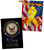 Pray United States Sailors - Military Americana Vertical Impressions Decorative Flags HG120066 Made In USA