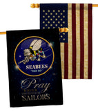 Pray United States Sailors - Military Americana Vertical Impressions Decorative Flags HG120070 Made In USA