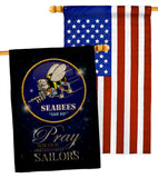 Pray United States Sailors - Military Americana Vertical Impressions Decorative Flags HG120070 Made In USA