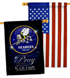 Pray United States Sailors - Military Americana Vertical Impressions Decorative Flags HG120070 Made In USA