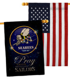 Pray United States Sailors - Military Americana Vertical Impressions Decorative Flags HG120070 Made In USA