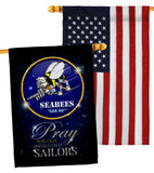 Pray United States Sailors - Military Americana Vertical Impressions Decorative Flags HG120070 Made In USA