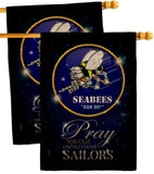 Pray United States Sailors - Military Americana Vertical Impressions Decorative Flags HG120070 Made In USA