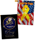 Pray United States Sailors - Military Americana Vertical Impressions Decorative Flags HG120070 Made In USA