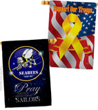 Pray United States Sailors - Military Americana Vertical Impressions Decorative Flags HG120070 Made In USA