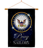 Pray United States Sailors - Military Americana Vertical Impressions Decorative Flags HG120066 Made In USA