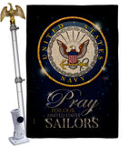 Pray United States Sailors - Military Americana Vertical Impressions Decorative Flags HG120066 Made In USA