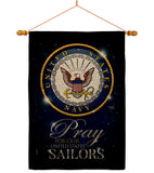 Pray United States Sailors - Military Americana Vertical Impressions Decorative Flags HG120066 Made In USA