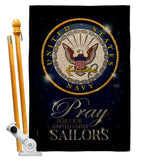 Pray United States Sailors - Military Americana Vertical Impressions Decorative Flags HG120066 Made In USA