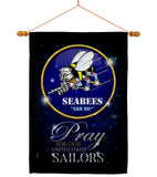 Pray United States Sailors - Military Americana Vertical Impressions Decorative Flags HG120070 Made In USA