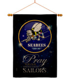 Pray United States Sailors - Military Americana Vertical Impressions Decorative Flags HG120070 Made In USA