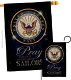 Pray United States Sailors - Military Americana Vertical Impressions Decorative Flags HG120066 Made In USA