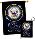 Pray United States Sailors - Military Americana Vertical Impressions Decorative Flags HG120066 Made In USA