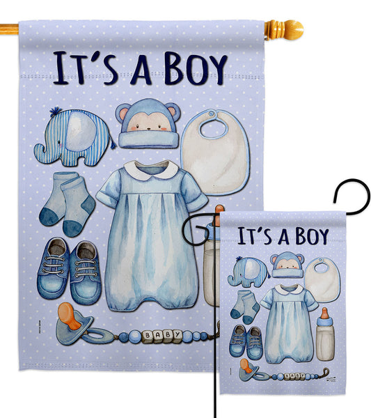 Baby Boy - Family Special Occasion Vertical Impressions Decorative Flags HG130338 Made In USA