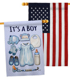 Baby Boy - Family Special Occasion Vertical Impressions Decorative Flags HG130338 Made In USA