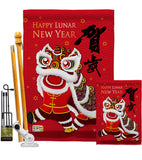 Bring Good Luck New Year - New Year Winter Vertical Impressions Decorative Flags HG137140 Made In USA