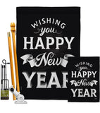 An New Year - New Year Winter Vertical Impressions Decorative Flags HG137247 Made In USA