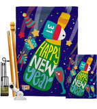 Celebrating New Year - New Year Winter Vertical Impressions Decorative Flags HG192049 Made In USA