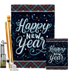 Bring New Year - New Year Winter Vertical Impressions Decorative Flags HG192238 Made In USA