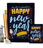 It New Year - New Year Winter Vertical Impressions Decorative Flags HG192252 Made In USA