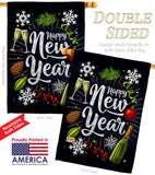 Winter New Year - New Year Winter Vertical Impressions Decorative Flags HG116027 Made In USA