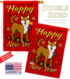 Chinese Dog Year - New Year Winter Vertical Impressions Decorative Flags HG137028 Made In USA