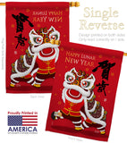Bring Good Luck New Year - New Year Winter Vertical Impressions Decorative Flags HG137140 Made In USA