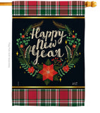 Winter New Year - New Year Winter Vertical Impressions Decorative Flags HG137222 Made In USA