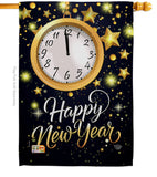 New Year Countdown - New Year Winter Vertical Impressions Decorative Flags HG192142 Made In USA