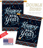 Bring New Year - New Year Winter Vertical Impressions Decorative Flags HG192238 Made In USA