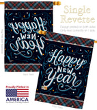 Bring New Year - New Year Winter Vertical Impressions Decorative Flags HG192238 Made In USA