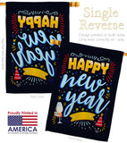 It New Year - New Year Winter Vertical Impressions Decorative Flags HG192252 Made In USA