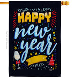 It New Year - New Year Winter Vertical Impressions Decorative Flags HG192252 Made In USA