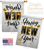 Happy New Year - New Year Winter Vertical Impressions Decorative Flags HG192295 Made In USA