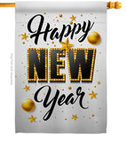 Happy New Year - New Year Winter Vertical Impressions Decorative Flags HG192295 Made In USA