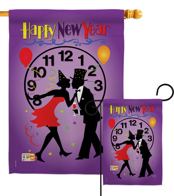 New Year - New Year Winter Vertical Impressions Decorative Flags HG116001 Made In USA