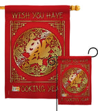 Wish you have a Fooking Year (Luck Arrive This Year) - New Year Winter Vertical Impressions Decorative Flags HG191180 Made In USA