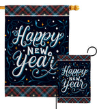 Bring New Year - New Year Winter Vertical Impressions Decorative Flags HG192238 Made In USA