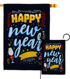 It New Year - New Year Winter Vertical Impressions Decorative Flags HG192252 Made In USA