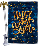 Delight New Year - New Year Winter Vertical Impressions Decorative Flags HG137102 Made In USA