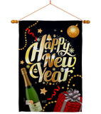 Best New Year - New Year Winter Vertical Impressions Decorative Flags HG137130 Made In USA