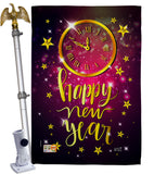 Unforgettable New Year - New Year Winter Vertical Impressions Decorative Flags HG137131 Made In USA