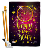 Unforgettable New Year - New Year Winter Vertical Impressions Decorative Flags HG137131 Made In USA