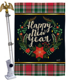 Winter New Year - New Year Winter Vertical Impressions Decorative Flags HG137222 Made In USA