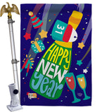 Celebrating New Year - New Year Winter Vertical Impressions Decorative Flags HG192049 Made In USA